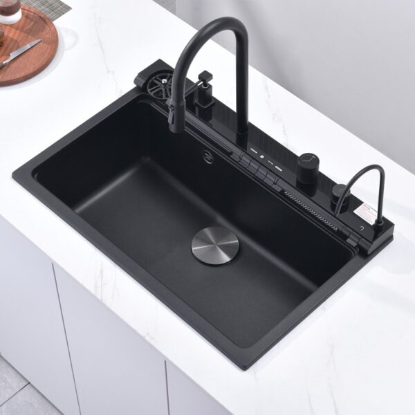 AQUARIS КУХНЕНСКА МИВКА 8276 BLACK + СМЕСИТЕЛ 7567131MB